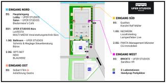 UFER STUDIOS Münster Wegweiser & Lageplan